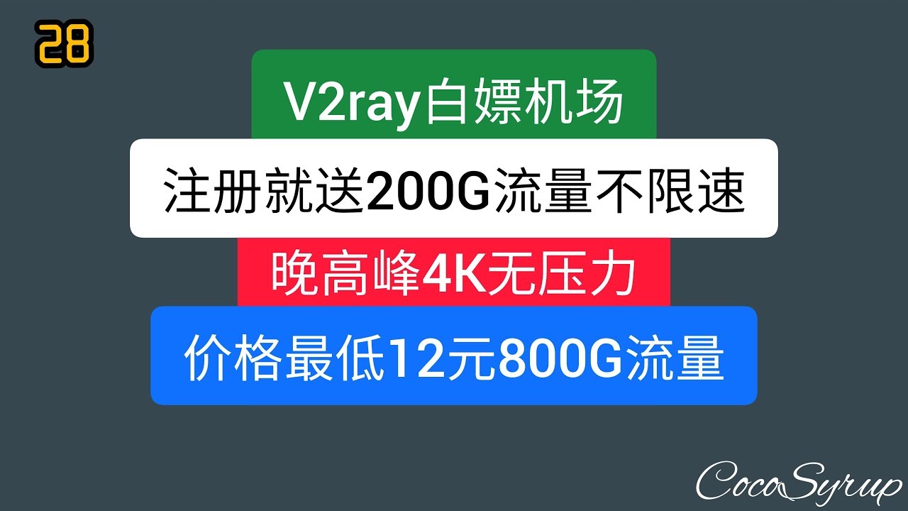 V2ray机场 有动态ip的节点 可奈非 10元一月1tb流量 附赠一个公益机场和免费订阅 Cocosyrup 15 翻墙网络